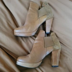 Free People Cubanas Leather Ankle Boots Size 39